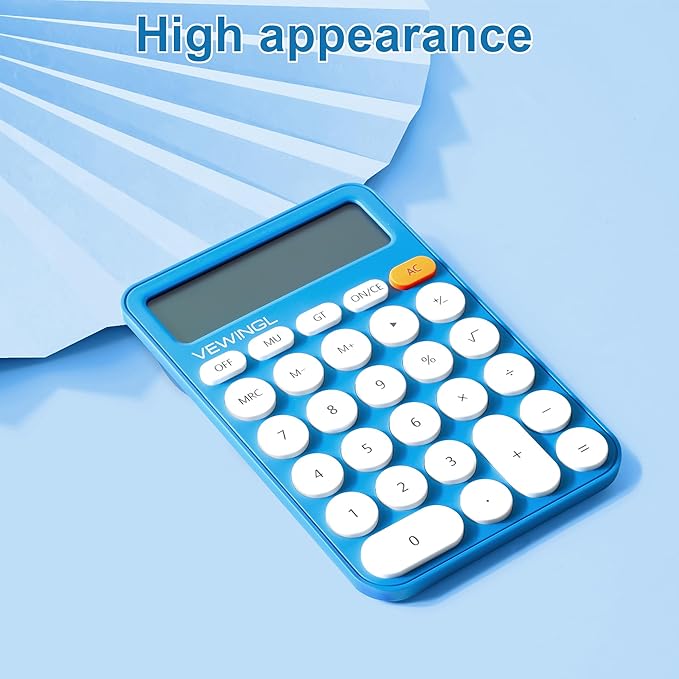 Standard Calculator 12 Digit,6.2 * 4.2in Desktop Large Display and Buttons,Calculator with Large LCD Display for Office,School, Home & Business Use,Automatic Sleep,15 °Tilt Screen