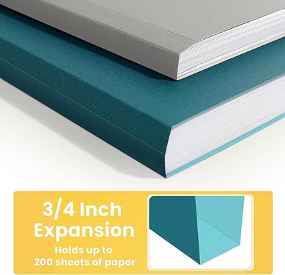 SUNEE File Folders Letter Size Vintage Colors, 100 Pack Manilla Folders 8.5 x 11 1/3-Cut Tabs, Colored File Folders Office Home School for Documents Files Paper