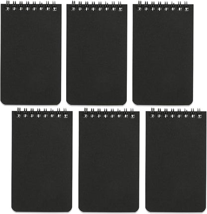 Pocket Notebook Small Notepad Pocket Notepad Small Spiral Notebooks 3X5Inches (6-black)