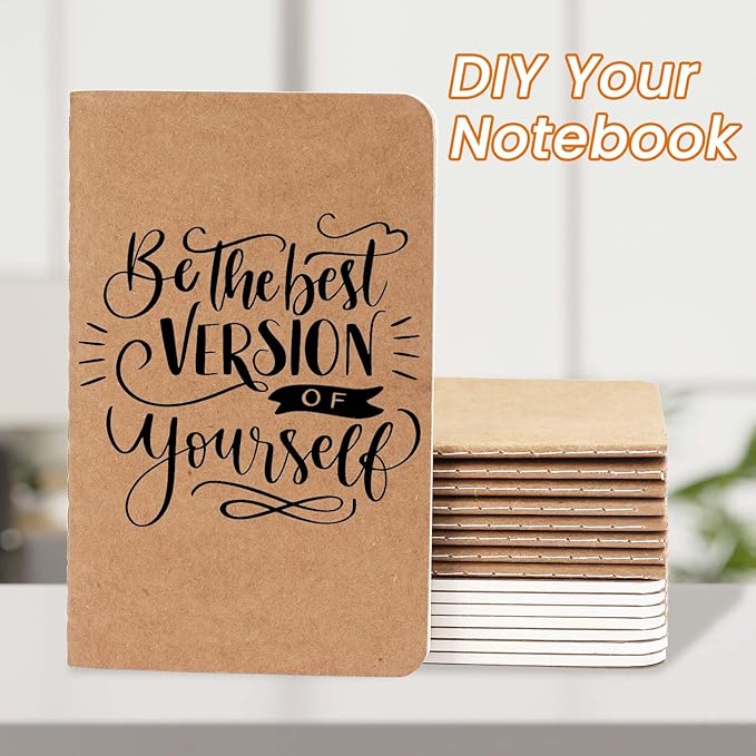 32PCS Mini Notebooks Bulk, 3.5" x 5.5", Brown, 60 Pages Blank Paper Small Pocket Notebook Set, Mini Journal Memo Notepads for Kids, Students, Traveler, School Office Supplies