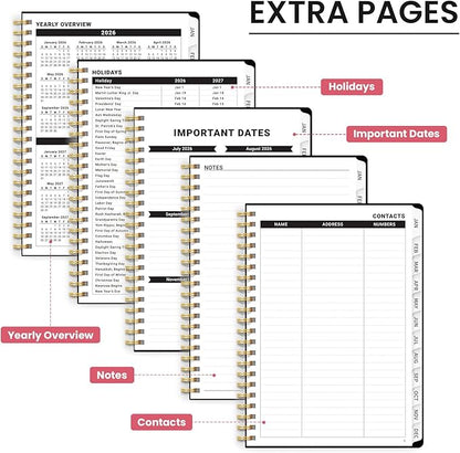 2026 Planner, Aesthetic Weekly and Monthly Planner for Women, Jan 2026 to Dec 2026, Hardcover 2026 Calendar Book with Monthly Tabs, Inner Pocket, Perfect for Office Home School - A4 (8.5" x 11"), Symmetrical Tapestry