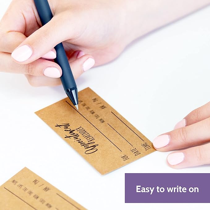 400 Appointment Reminder Cards - Kraft Style for Business, Hair Salon, Dental Office, Massage Therapist, Grooming, Hairdresser, Medical Doctors and More - Bulk Pack of Your Next Appointment Cards