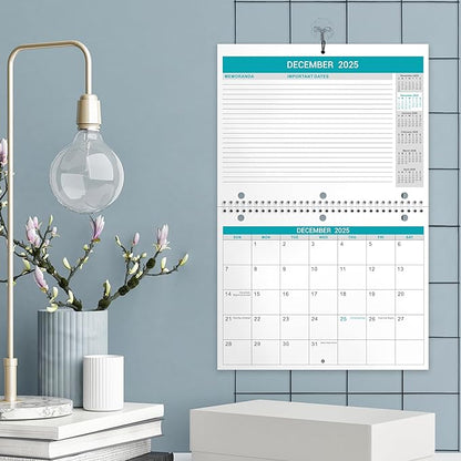 2025 Wall Calendar - 2 Pack Monthly Wall and Desk Calendars, 12 Months Calendar from Jan 2025 - Dec 2025, 11"x 8.5", Wall Calendar 2025