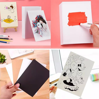 Baisunt 25 Pack 5x7 Black Cardstock Paper Blank Thick Heavyweight 92lb Card Stock for Making Greeting Cards, Invitations Cards, Photos, Postcards