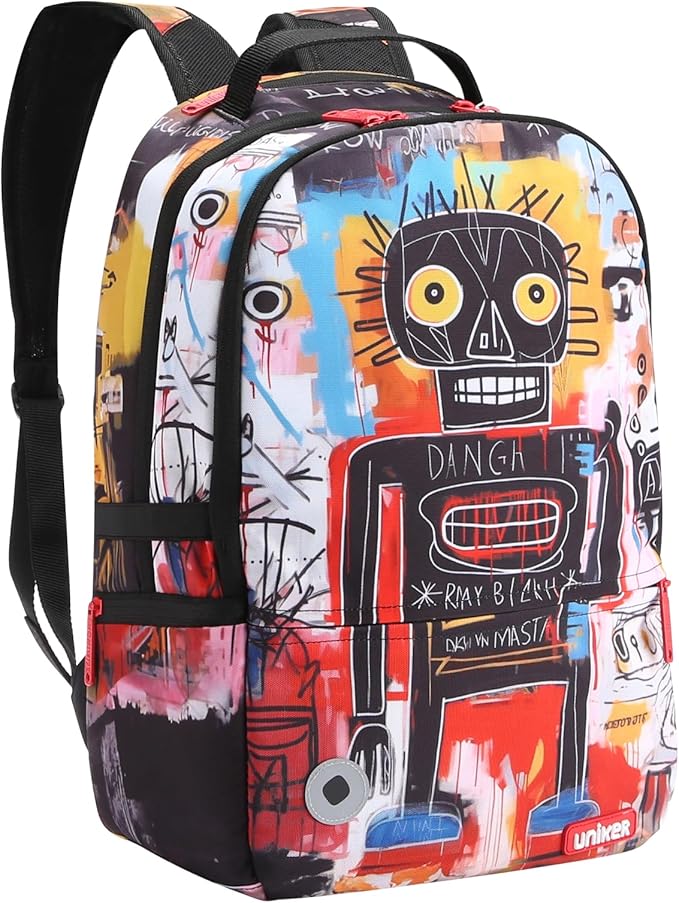 UNIKER Travel Laptop Backpack,Graffiti Backpack for Work,Designer Laptop Backpack for 15.6 Inch,Water Resistant Backpack Computer Bag,Scientist