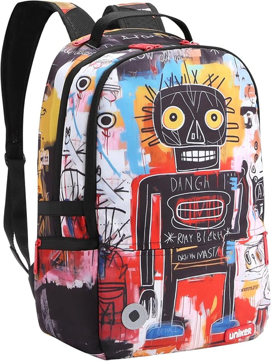 UNIKER Travel Laptop Backpack,Graffiti Backpack for Work,Designer Laptop Backpack for 15.6 Inch,Water Resistant Backpack Computer Bag,Scientist