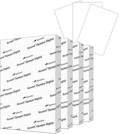 Accent Opaque 11” x 17” White Cardstock Paper, 100lb, 271gsm – 800 Sheets (4 Reams) – Premium Smooth Heavy Cardstock, Printer Paper for Invitations, Cards, Menus, Business Cards – 188093C