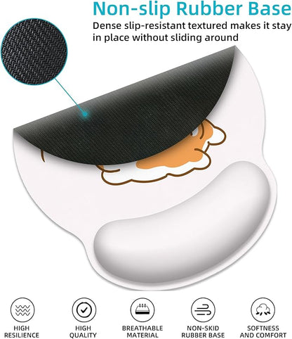 Ergonomic Mouse Pad with Wrist Support,Cute Pink Corgi Mouse Pad with Wrist Rest,Relieve Wrist Pain Mousepad Non-Slip Rubber Base,Cute Mouse Pads for Desk,Computers,Laptop,Office,Home,Accessories