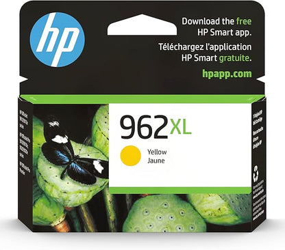 HP 962XL Yellow High-yield Ink Cartridge | Works with HP OfficeJet 9010 Series, HP OfficeJet Pro 9010, 9020 Series | Eligible for Instant Ink | 3JA02AN
