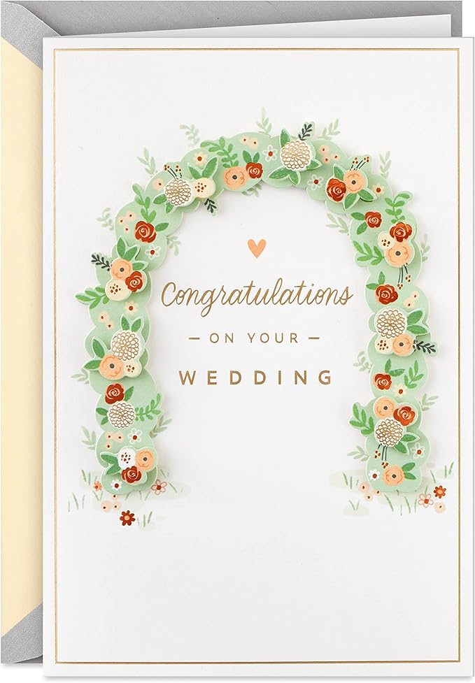 Hallmark Wedding Card (Flower Arch) Signature Handcrafted Greeting Card