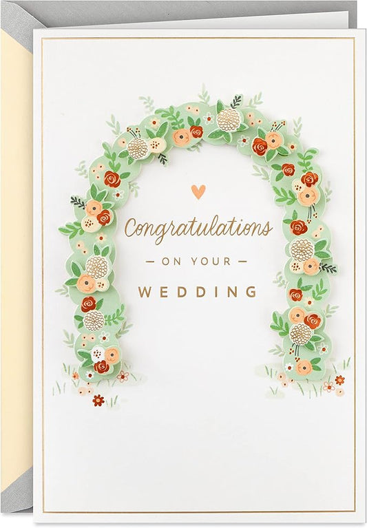 Hallmark Wedding Card (Flower Arch) Signature Handcrafted Greeting Card