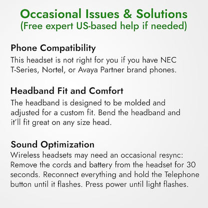 Leitner LH675 3-in-1 Wireless Office Headset with Mic – Wireless DECT Headset for Office Phone, Computer and Cell Phone – 5 Year Warranty – Dual-Ear