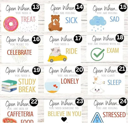 16 Pieces Open When Envelopes, University College Gifts, Leaving Home Gift, Custom Going Away to College Gift, College Daughter Son Gift