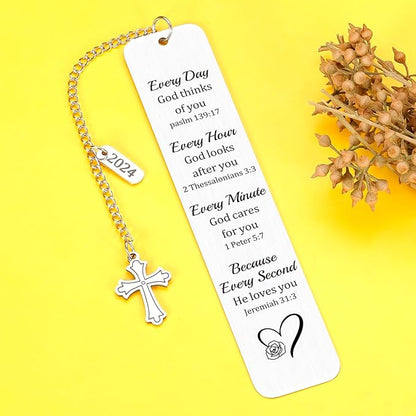 Baptism Gifts for Teen Boys Christening Bookmark for Him Her Friends Bible Verse Bookmarks Catholic 2024 Graduation Gifts for Her Him Christmas Gifts for Son