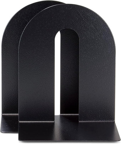 Officemate® OIC® Magnetic Heavy-Duty Bookends, 10" x 8" x 8", Black, Set Of 2