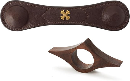 Book Weight Page Holder Wooden Thumb Book Open Holder Weighted Bookmark Corner Reading Book Accessories Gift for Writer Reader (Heavy Page Holder+Thumb Page Holder-Coffee)