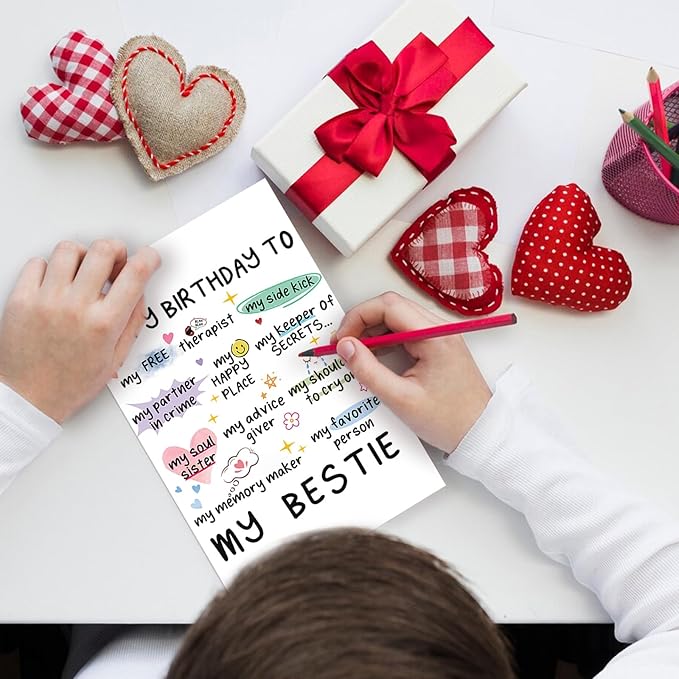 Funny Birthday Card for Women Sister, Happy Bday Gifts for Bestie, Bestie Birthday Card, Friendship Birthday Card, Best Friend Birthday Card,Happy Greeting Card for Niece MQMR-11-BH