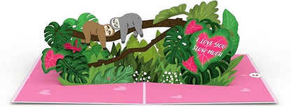 Lovepop Everyday Pop-Up Card for Her, Him, Girls, Boys - 3D Love Greeting Cards - I Love You Slow Much - 5" x 7" - Blank Note Card & Envelope Included