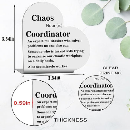 Friend, Coworker Gifts For Women, Funny Birthday Gifts For Her, Anniversary, Office Gifts For Coworkers, Boss, Friends, Heart Stainless Steel Plaque Sign for Work Desk Table Book Shelf Decor -01