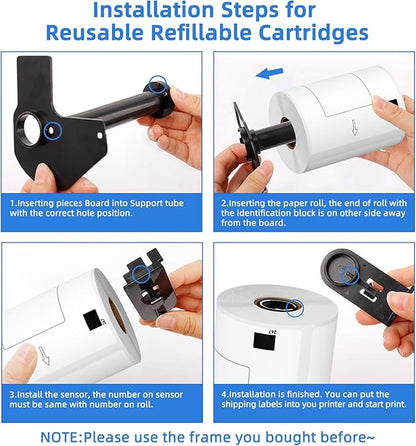12 Rolls Die Cut Large Shipping Labels, 4.07' x 6.4', 180 Labels/Roll, Compatible with Brother QL Label Printers (QL-1050, QL-1060N, QL-1100), Replacement for Brother DK-1247