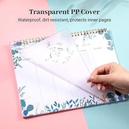 Yoment Weekly Planner Notepad 8.5x11 Weekly To Do List Notepad 52 Weekly Desk Planner Calendar Hangble Undated Weekly Planning Pad for Work,Home,School,Ofiice Supplies,Matching 44 Notepad,Blue