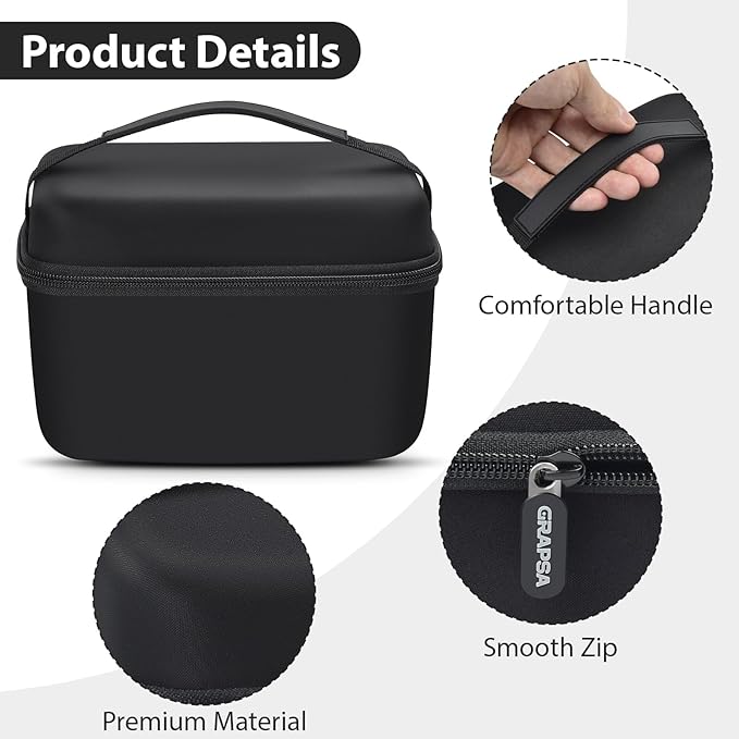 Mini Projector Case Compatible with Magcubic for Alwtniet for Limimart for Aubor for HIPPUS Portable Projector 4K 1080P Support, Storage Holder Organizer for Smart Projector, Accessories (Box Only)