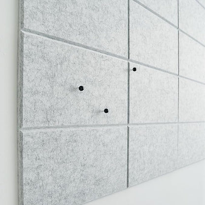 Large Cork Board for Office -Pack of 24- Black Felt Board Alternative - Felt Bulletin Board Tiles for Office Wall Decor, Push pin Board Wall Organizer for Office (Marble White)