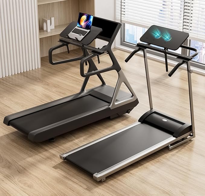 multifunctional Wooden Laptop Treadmill Desk with 2 cooling fan.Rolling Laptop Workstation Stand Cart Desk for Laptops, Books, Tablets, and Art, Made for Sofa,Treadmill,car,Bed,Chair,or Standing