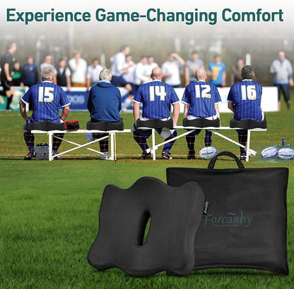 Memory Foam Seat Cushion - Seat Cushion for Office Chairs - Ergonomic Cushions Pad Pillow for Pressure Relief Sciatica & Pain Relief, Seat Cushion with a Storage Bag (Black)