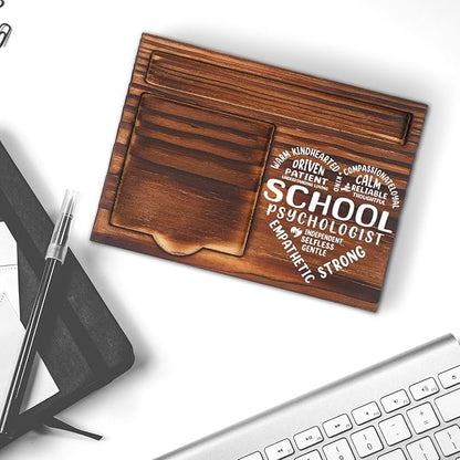 School Psychologist Gifts for Women, School Psychologist Office Sign, Thank You Gifts for School Psychologist, Funny Desk for Women Office, School Psych Gift Desk Retro Note Pad Holder VN335