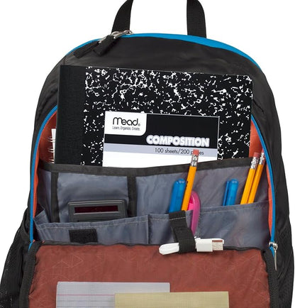 Mead Composition Notebooks, 12 Pack, Wide Ruled Paper, 9-3/4" x 7-1/2", 100 Sheets per Comp Book, Black Marble (72936)