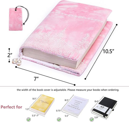 Cute Book Covers - Fabric Dust Jackets for Books - Book Protector for Book Lovers - Book Covers for for Paperbacks, Hardcover,Bibles - Soft Cover Book Sleeve for AA Books