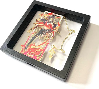 Metal Bookmarks - Genshin Impact Dehya Brass Bookmarks with 3D Display Box for Women Men Sisters Friends - Perfect Birthday Gifts for Book Lovers