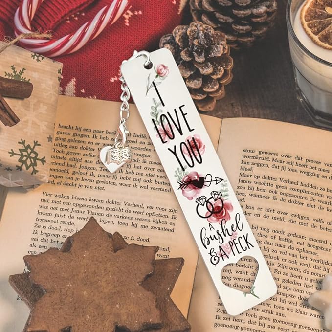 Wedding Gifts for Teacher, Friends, Women, Men, Book Lover, Bookworm, Colleague, Inspirational Bookmarks for Women, Men, Anniversary Gift for Book Lover, Reader, Bookworm-WB71