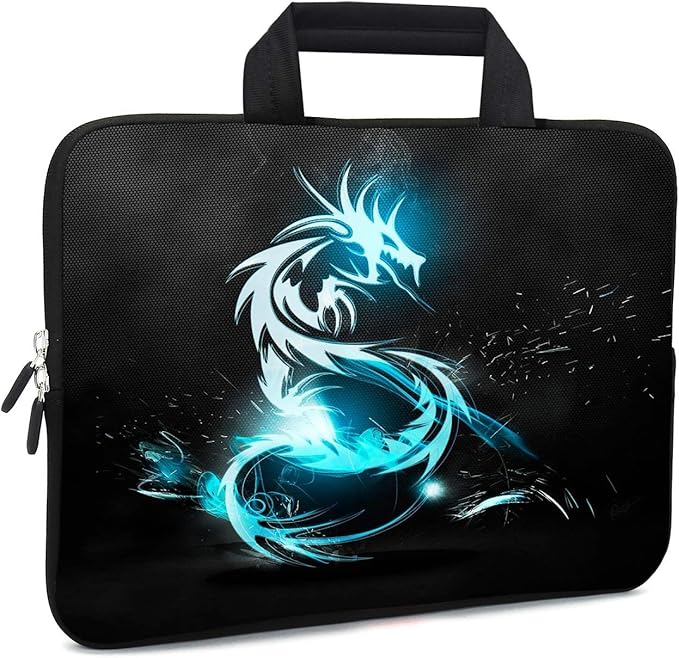 Laptop Sleeve 11.6 12.1 inch Protective Chromebook Case Pouch Notebook Ultrabook Bag Tablet Sleeve Cover Travel Briefcase with Handle for Men Women (Dragon)