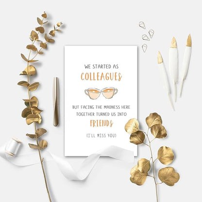 Coworker Leaving Card - Heartfelt & Funny Farewell Cards for Colleagues, Bosses & Friends