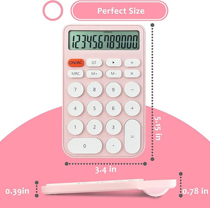 VEWINGL Standard Calculator 12 Digit,Desktop Large Display and Buttons,Calculator with Large LCD Display for Office,School, Home & Business Use,Automatic Sleep,with Battery