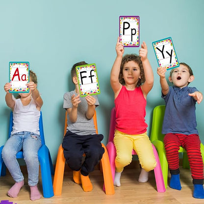 Bulletin Board Letters - ABC Alphabet Poster Classroom Decorating Set Toddler English Poster Kindergarten Elementary Classroom Nursery Home Wall Decoration（Multicolored Confetti）