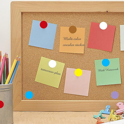 Dot Stickers,Pack of 2400 Round Color Coding Circle Dots Stickers Labels (3/4",Whtie)