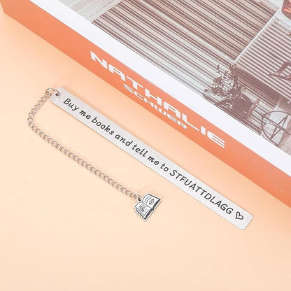 Funny Spicy Bookmark for Women Book Lover Bookish Nerd Bookworm Gifts Christmas Stocking Stuffers Birthday Book Club Gifts for Friends BFF Reading Present Metal Dirty Bookmarks for Adults Women Her
