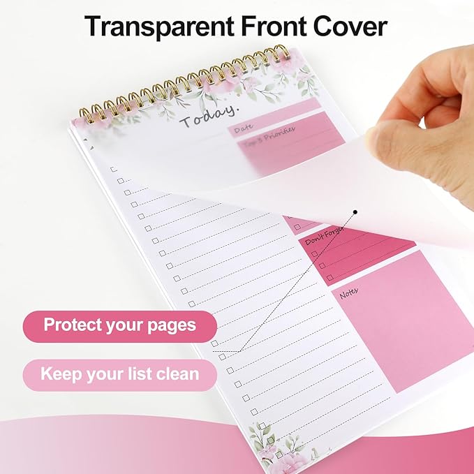 To Do List notepad - To Do List Notebook for Work with 52 Sheets, Undated Daily Planner Perfect for Daily Tasks and Goal Setting, To Do List Notepad Suitable for Office, Desk, Classroom,