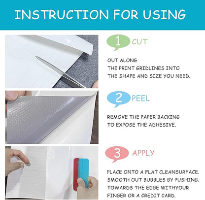 Dry Erase Board Sticker-Whiteboard Stickers-8.27''x11.69'' Removable Dry Erase Sheets-Fridge Magnetic Paper Alternatives for Wall/Desk/Refrigerator/Door/Home/Office/Classroom (White-6Pcs)