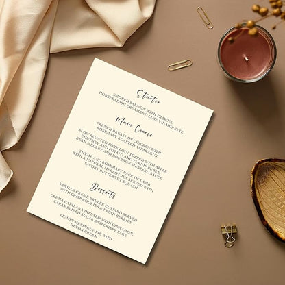 100 Sheets Cream Cardstock Paper 8.5 x 11 Ivory Paper,65lb Premium Off White Card Stock for Paper Crafting,Invitations,Certificates,Card Making