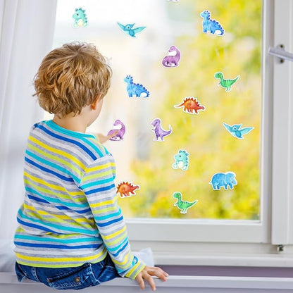 1 Roll Animal Stickers Reward Cute Space Stickers Office Supplies Incentives Sticker Animal Party Favor Decal, 500 Pcs Each Roll(Dinosaur)