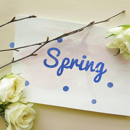 Double-sided Blue Glitter Cardstock 8.5x11- Goefun Metallic Paper, 24 Sheets 280 GSM/100LB Blue Cardstock for Card Making, Cricut, Graduation Cap Decorations