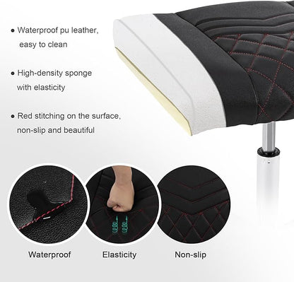 Frassie Footrest Stool Under Desk Mobile Gaming Foot Stool, Multi-use Height Adjustable Rolling Swivel Stool Heavy Duty Ergonomic Foot Stool with Wheels