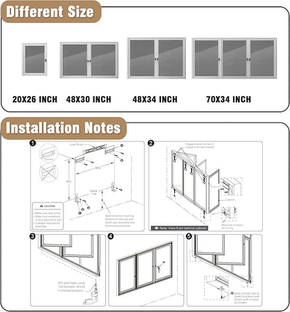 70"x34" Enclosed Bulletin Board, Outdoor Lockable Weather-Resistant Aluminum Cork Noticeboard for School & Office, Silver Frame w/Grey Flet