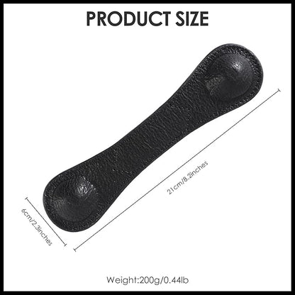 KINIVA Leather Weighted Bookmarks Book Weight Page Holder for Reading,Book Open Holder for Kids Adult,Gifts for Reader (01 Black)