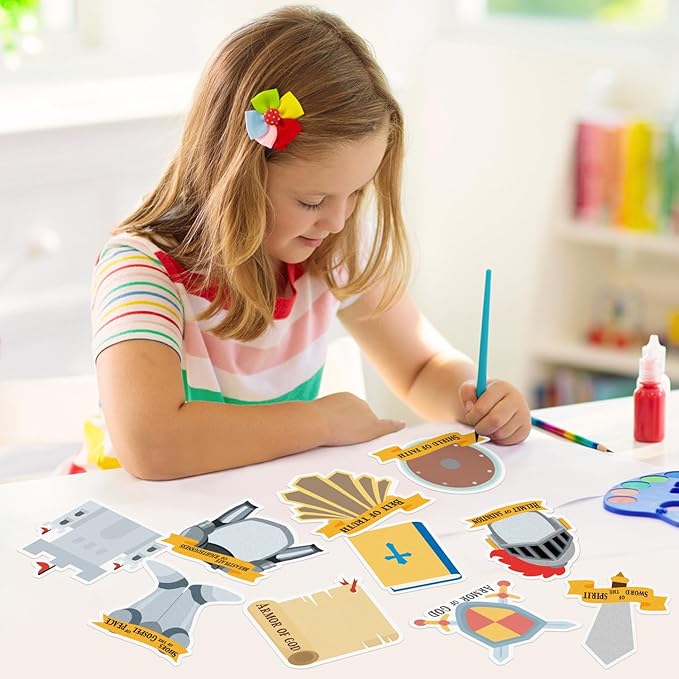 30 Pack Armor of God Sticky Notes, Total 600 Sheets, Religious Knight Self Sticky Notepads Memo Pads Christian Sunday School Office Supplies Classroom Reward Party Favors Goodies Bag Fillers