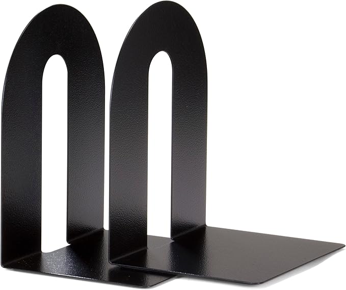 Officemate® OIC® Magnetic Heavy-Duty Bookends, 10" x 8" x 8", Black, Set Of 2